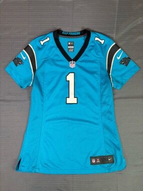 Nike Carolina Panthers Cam Newton #1 Jersey Women’s M Blue NFL On Field